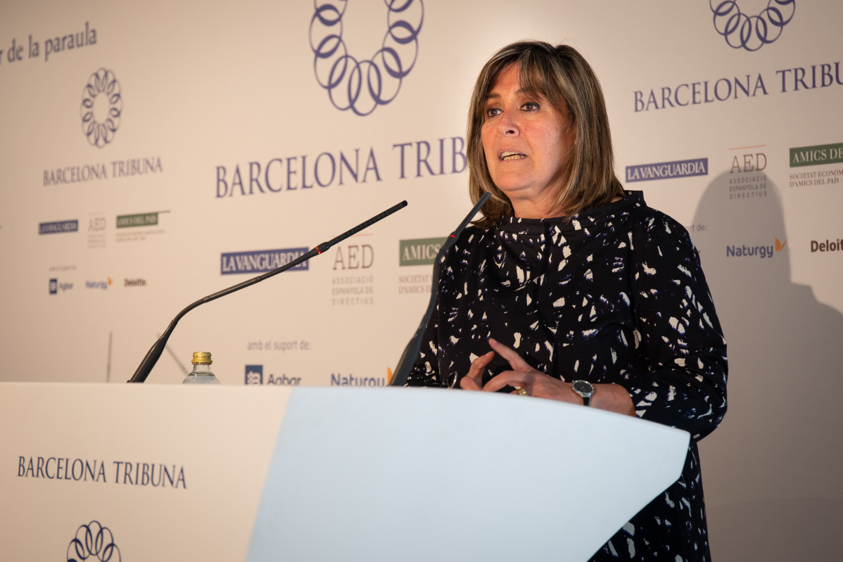 La alcaldesa de L'Hospitalet de Llobregat y presidenta de la Diputación de Barcelona, Núria Marín