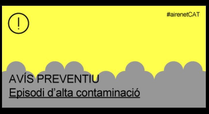 Activado el aviso preventivo por contaminación atmosférica de partículas en Barcelona