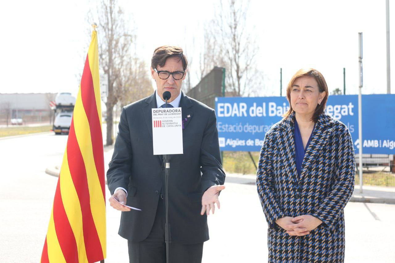 Salvador Illa Visita la EDAR y la desalinizadora de El Prat