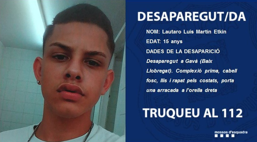 Menor desaparecido Gava