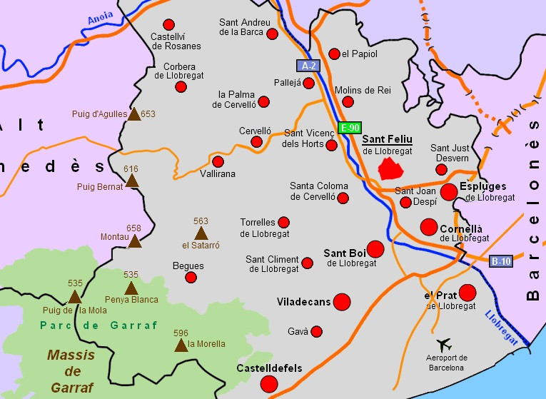 Mapa baix llobregat portada