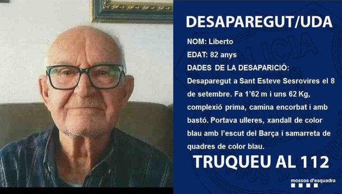 Hombre desaparecido sant esteve