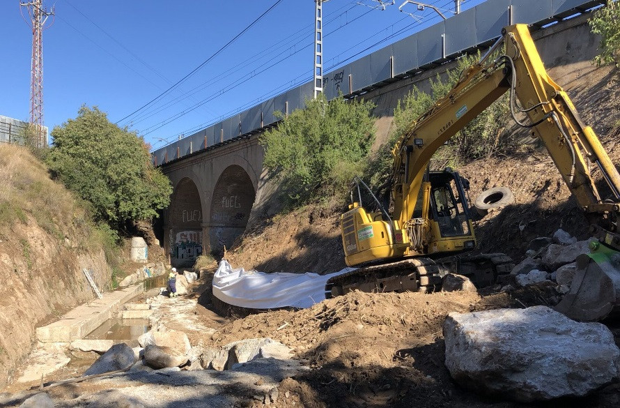 Obras riera oromi Olesa via blava