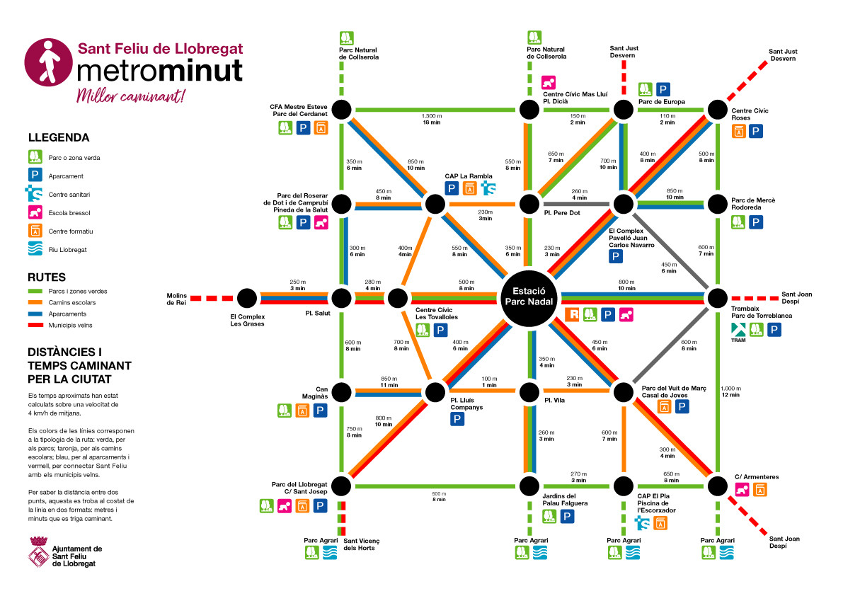 Planol metrominut sant feliu