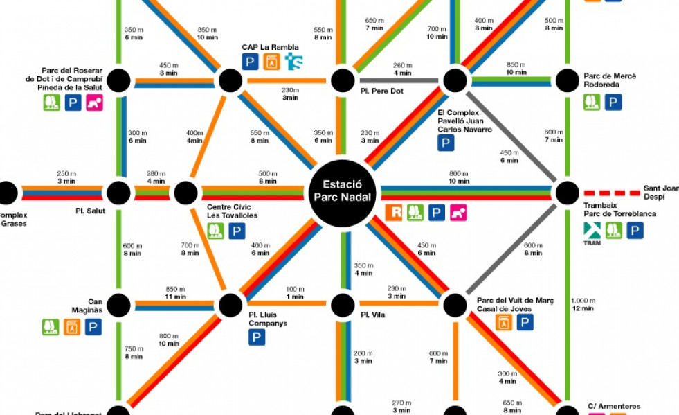 Planol metrominut sant feliu