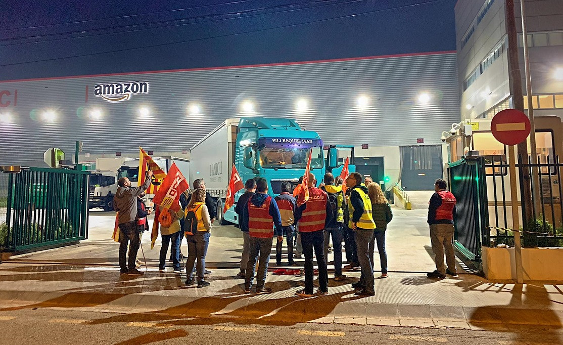 Huelga transportistas logistica amazon el prat