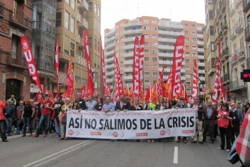 Manifestación del Primero de Mayo en Zaragoza.