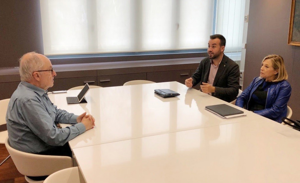 El síndic de Greuges, Rafael Ribó con Lluís Soler y Joana Ortega (ACM).