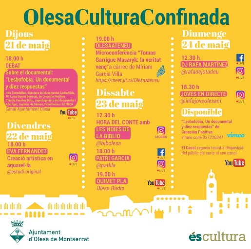 Olesa Cultura Confinada 21 24 maig