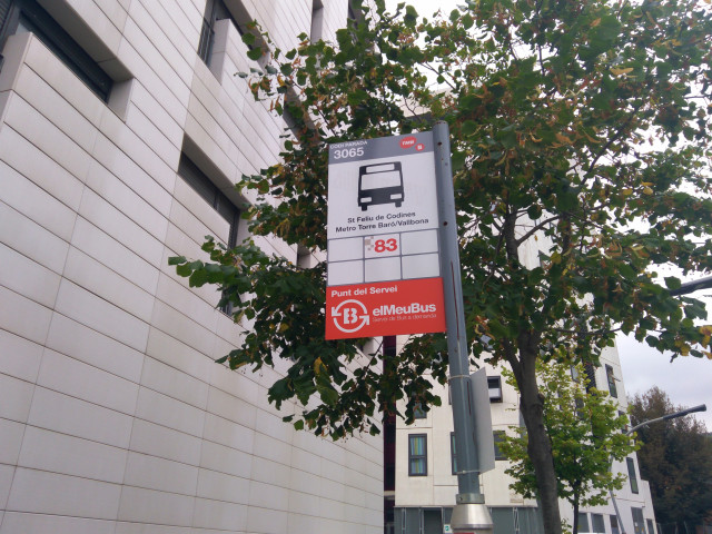 Parada del bus a demanda de Torre Baró (archivo)