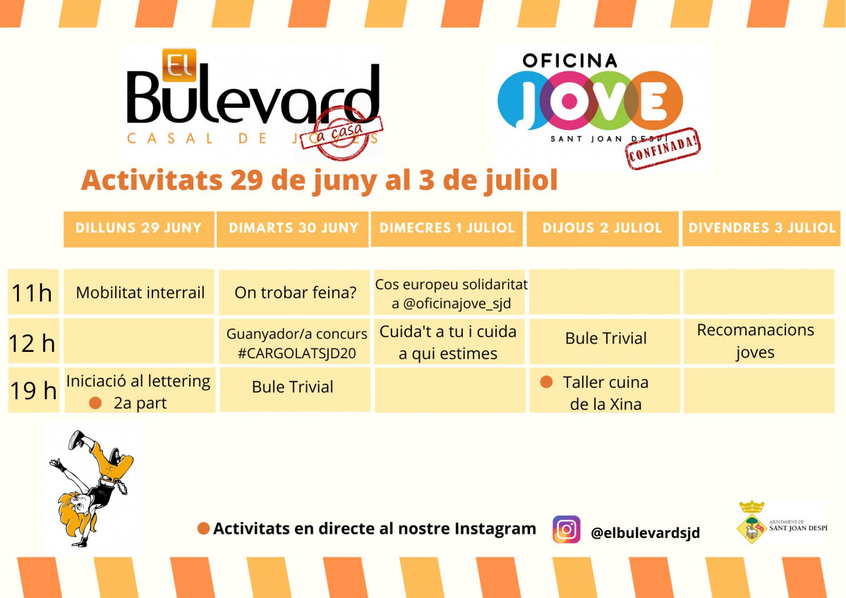 Horario casal juvenil