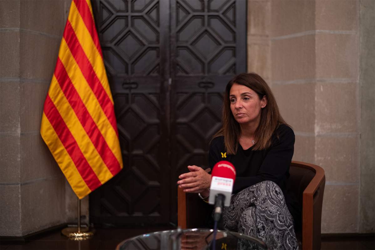 La consellera de la Presidencia y portavoz de la Generalitat, Meritxell Budó, durante la entrevista