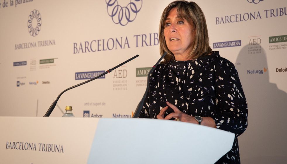 La alcaldesa de L'Hospitalet de Llobregat y presidenta de la Diputación de Barcelona, Núria Marín