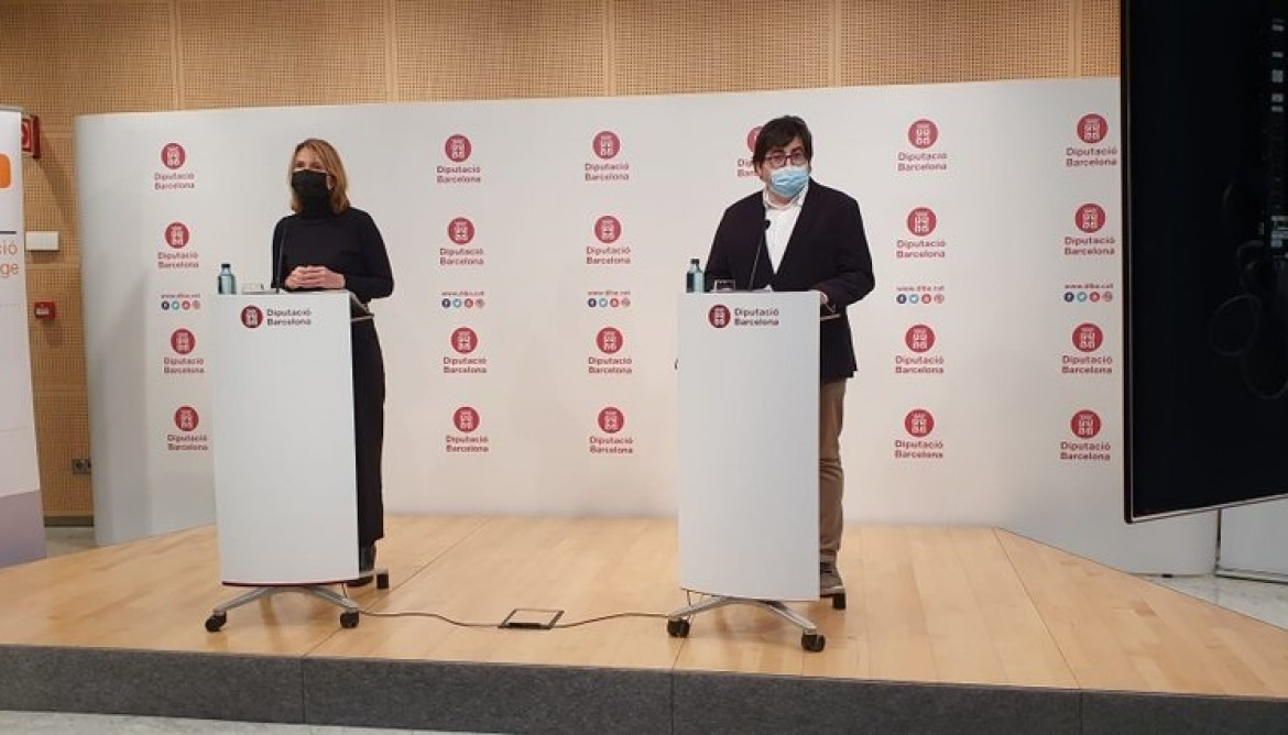 La diputada de Cohesión Social, Ciudadanía y Bienestar, Lluïsa Moret, y el diputado de Infraestructuras y Espacios Naturales, Pere Pons.
