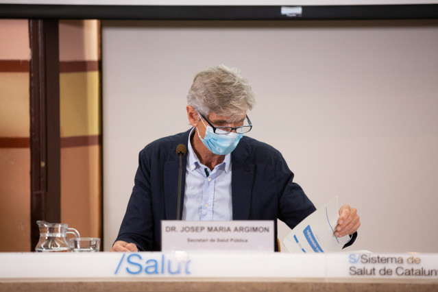 El secretario de Salud Pública de la Generalitat, Josep Maria Argimón, ofrece una rueda de prensa en la Consellería de la Salud para tratar sobre la evolución de la pandemia en la región, en Barcelona, Catalunya (España) a 22 de septiembre de 2020.