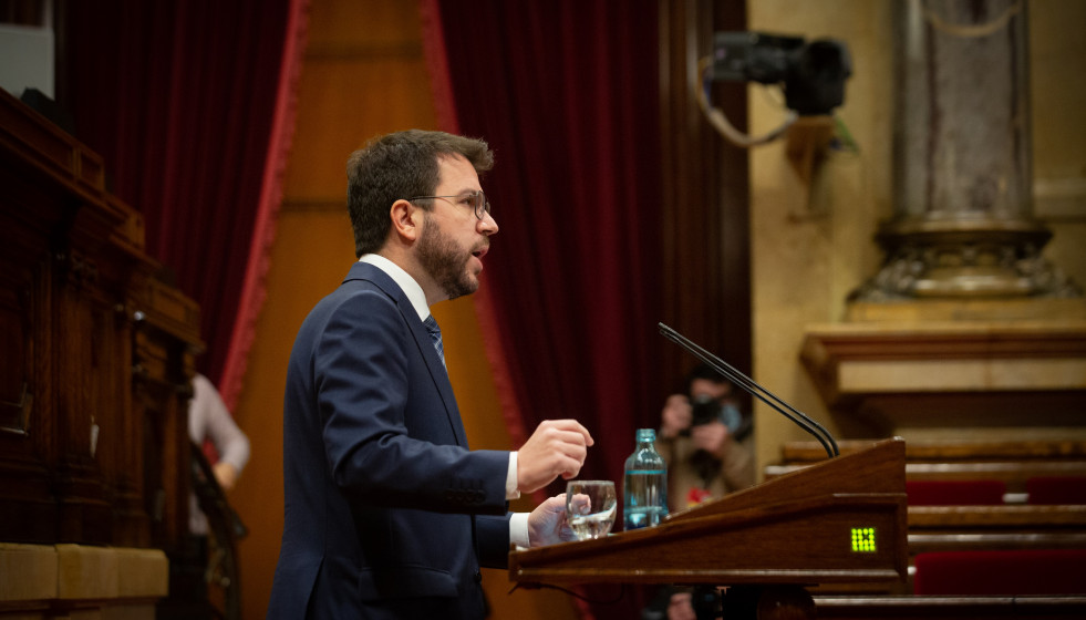 El vicepresidente de la Generalitat, Pere Aragonès, en la diputación permanente del Parlament