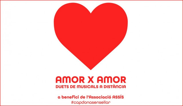 Logo de la jornada virtual de duetos musicales 'Amor x Amor', que pretende recaudar fondos para atender a mujeres sin hogar de Barcelona