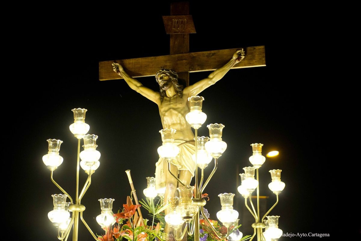 Archivo - La Cofradía del Santísimo Cristo de los Pescadores de Cabo de Palos preparando su Semana Santa en 2019