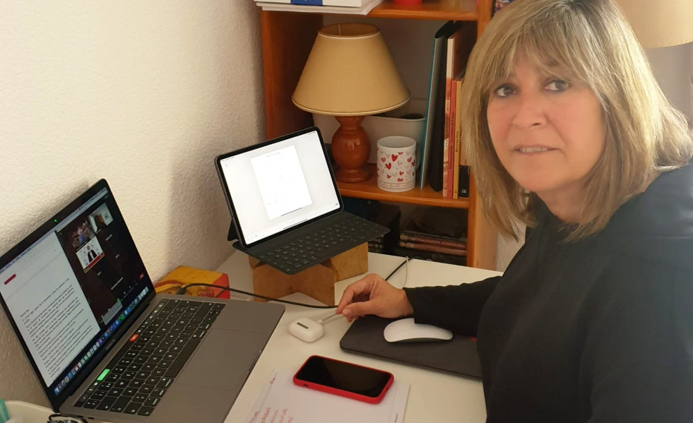 La presidenta de la Diputación de Barcelona, Núria Marín, interviene telemáticamente en la inauguración de la jornada virtual 'La aplicación de la Carta Europea de la Autonomía local en España