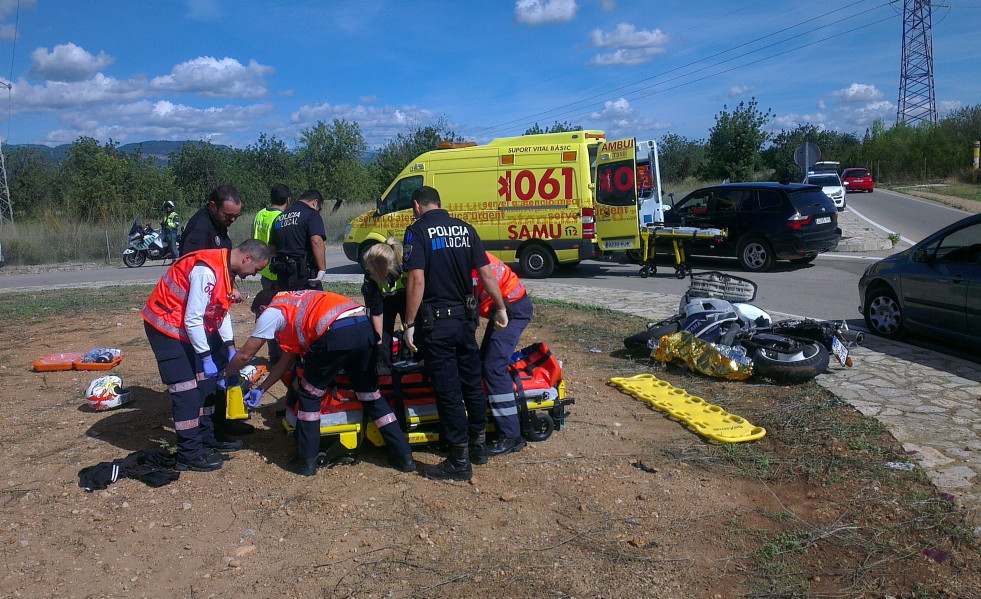 Archivo - Un hombre de 27años ha fallecido este martes en la carretera vieja de Bunyola (Mallorca) tras sufrir un accidente de moto en el que no ha intervenido ningún otro vehículo, según han info
