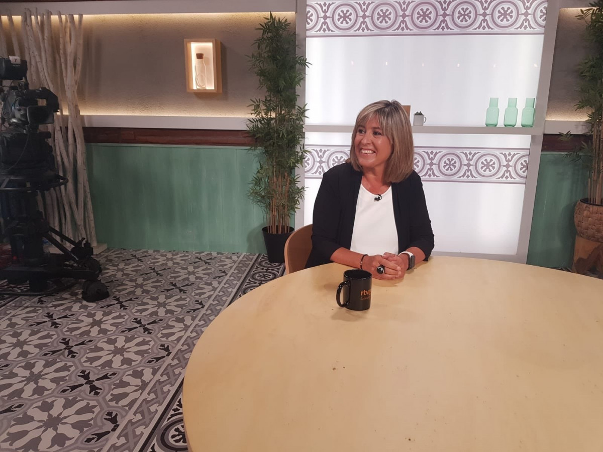 La alcaldesa de L'Hospitalet (Barcelona) y presidenta de la Diputación de Barcelona, Núria Marín, es entrevistada en el programa 'Cafè d'idees' de La 2 de Catalunya.