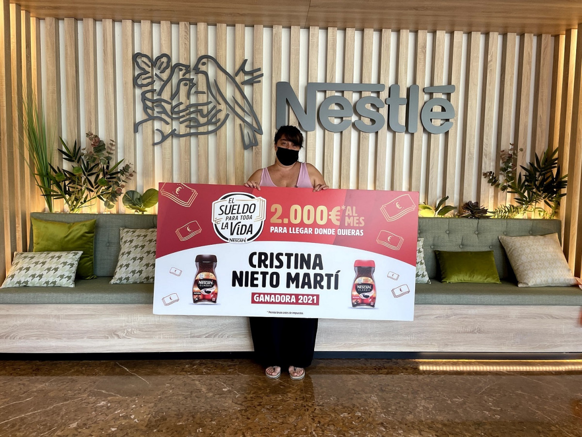 Cristina Nieto, ganadora del 'Sueldo para toda la vida' de Nescafé