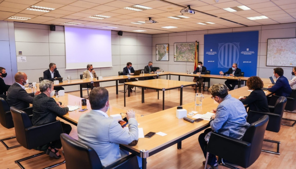 El vicepresidente de la Generlaitat Jordi Puigneró se reúne con los delegados territoriales del Govern, el 22 de septiembre de 2021.