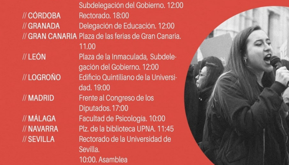 Archivo - Convocatoria de movilizaciones en varias ciudades de España para este jueves en protesta por las reformas universitarias