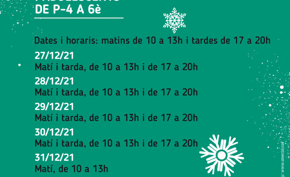 Cartell Parc Nadal 2021 2022 1