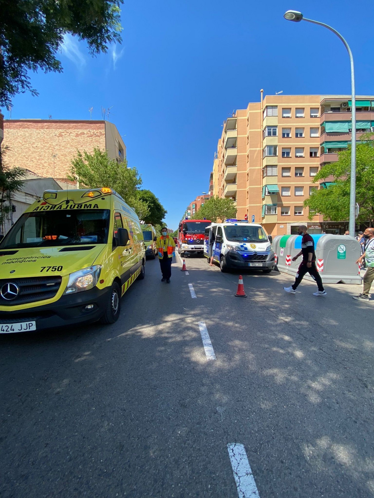 Un vehículo ha atropellado a cinco personas, heridas menos graves, en El Prat de Llobregat (Barcelona). El 8 de junio de 2021.