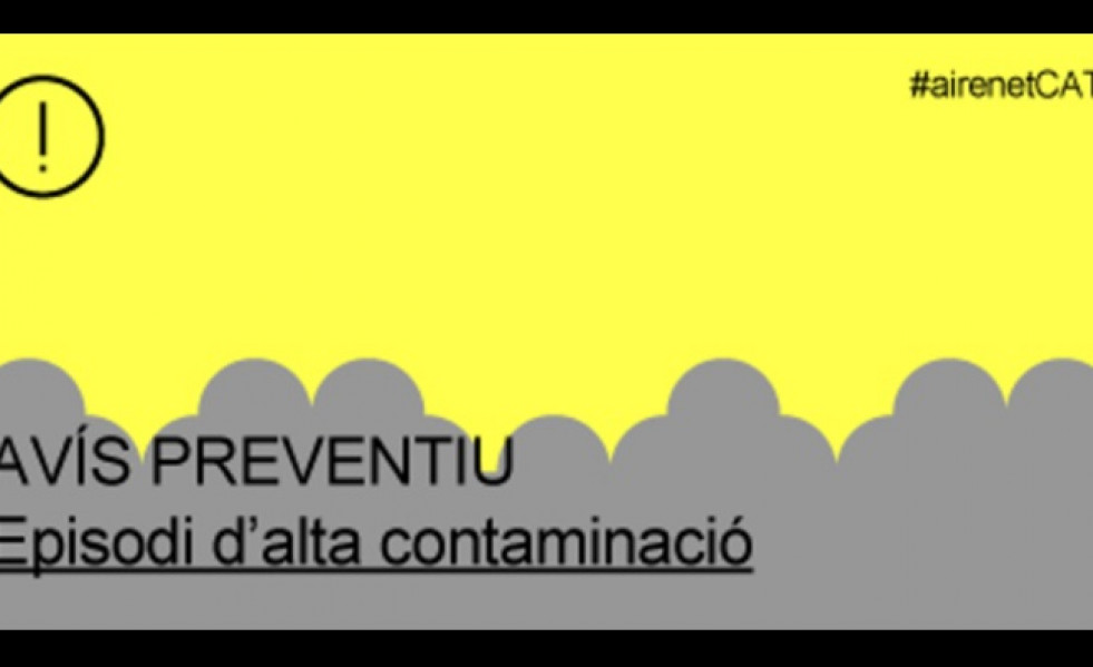 Activado el aviso preventivo por contaminación atmosférica de partículas en Barcelona