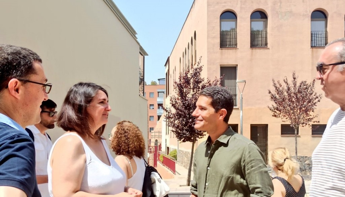 El portavoz de Cs en el Parlament, Nacho Martín Blanco, y la candidata a la Alcaldía de Esplugues, Gemma García