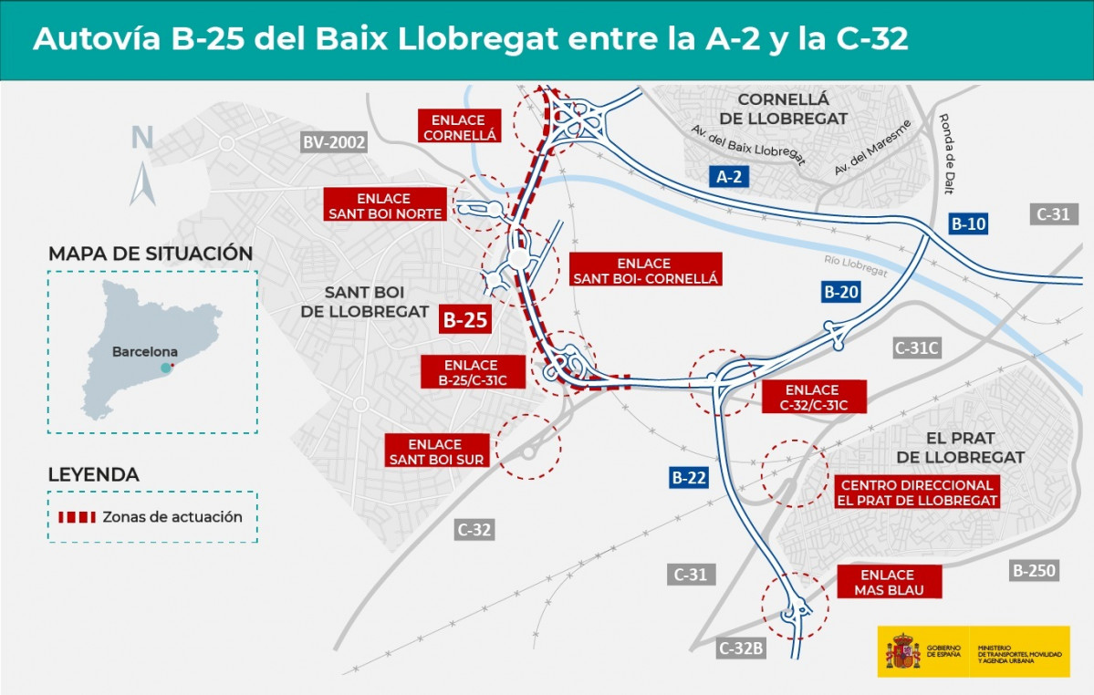 EuropaPress 4840327 zona actuacion obras prolongacion autovia baix llobregat barcelona