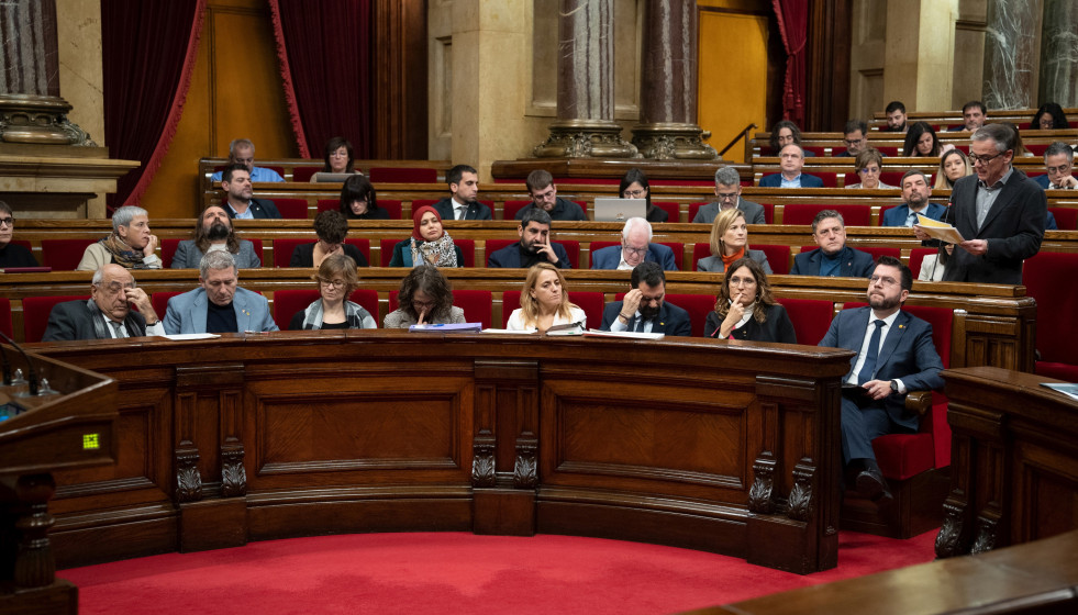 Una sesión plenaria en el Parlament de Catalunya, a 14 de diciembre de 2022, en Barcelona.