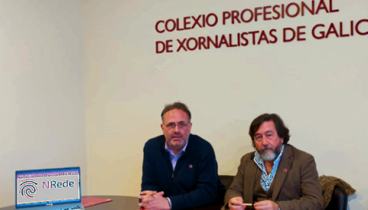 DaroJaneirosecretariodelCPXGyeldecanoFranciscoXGonzlezSarriapresentandoelselloNRedeenlasededelColexi