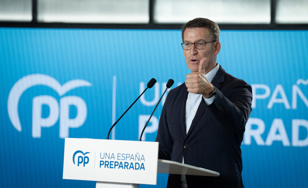 El presidente del PP, Alberto Núñez Feijóo