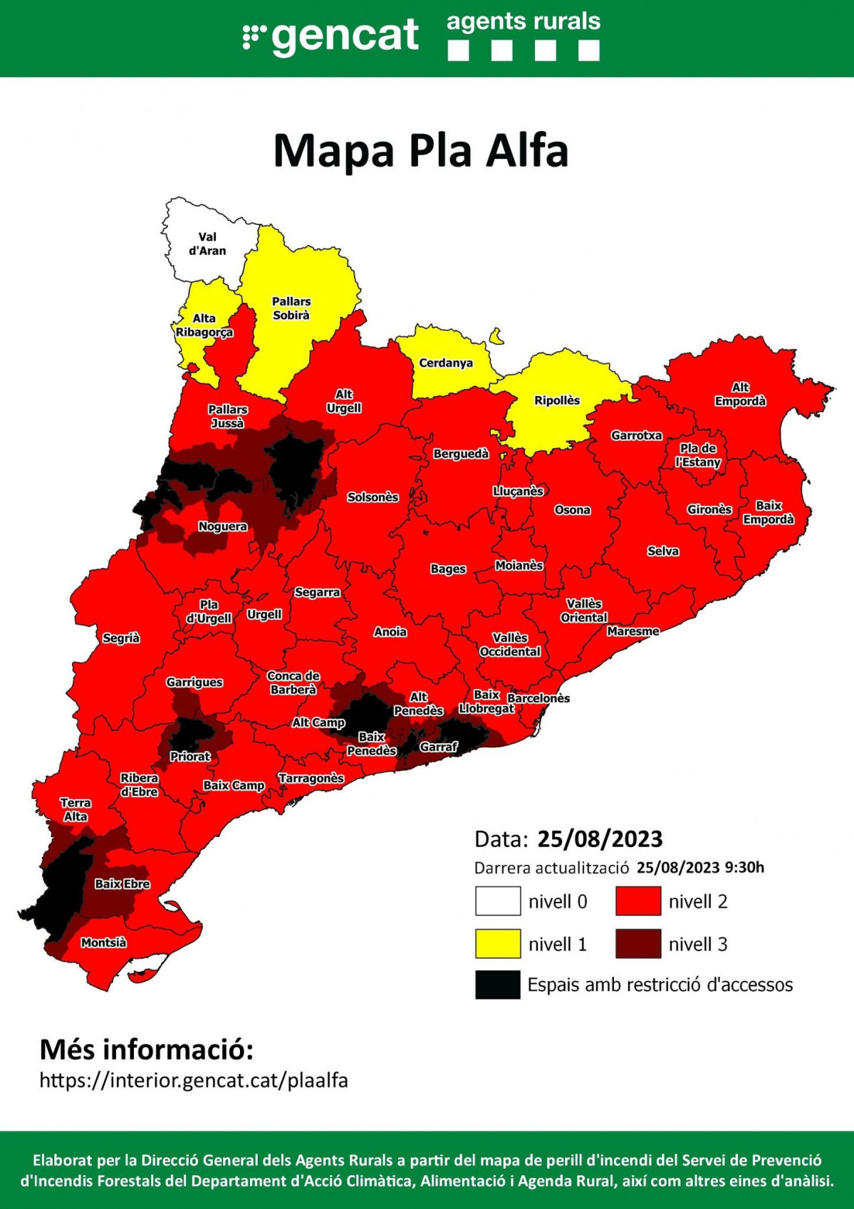 Imagen del plan Alfa de este viernes