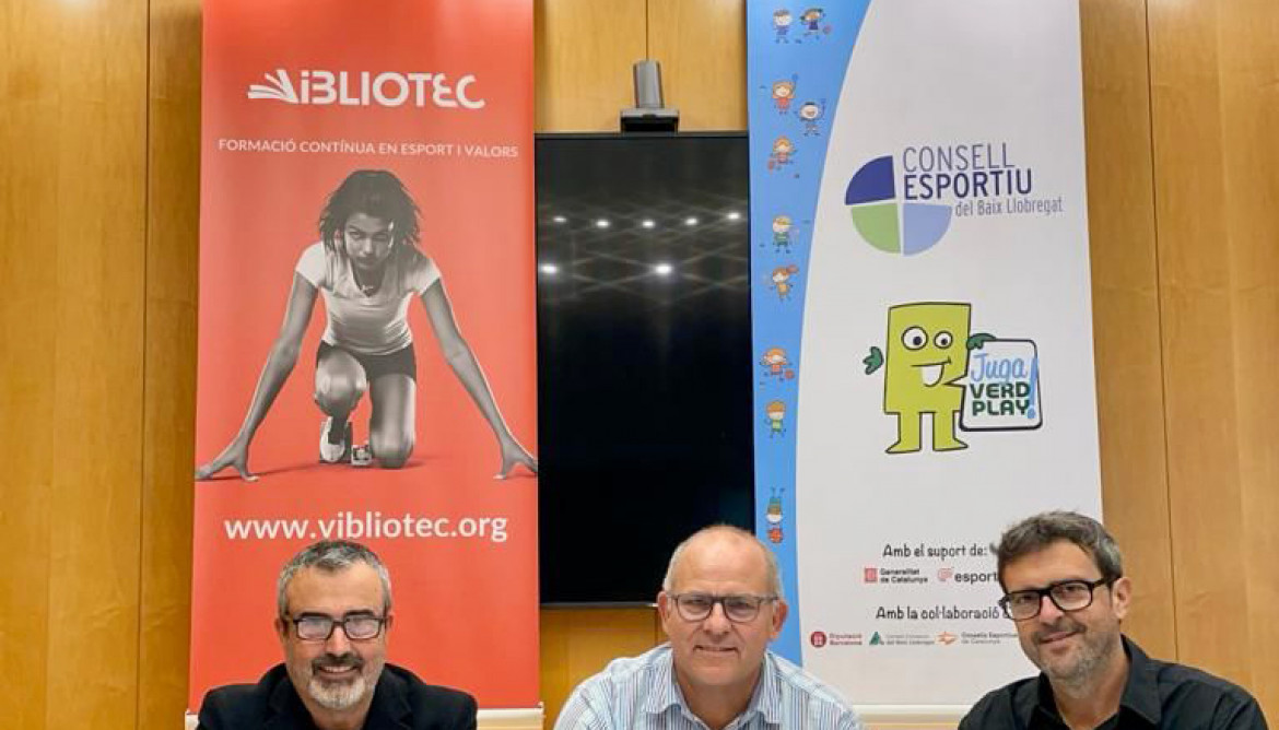 Lluis Casas (co fundador Vibliotec), Salvador Valls (President CEBLLOB), Xavi Guilà (co fundador Vibliotec).
