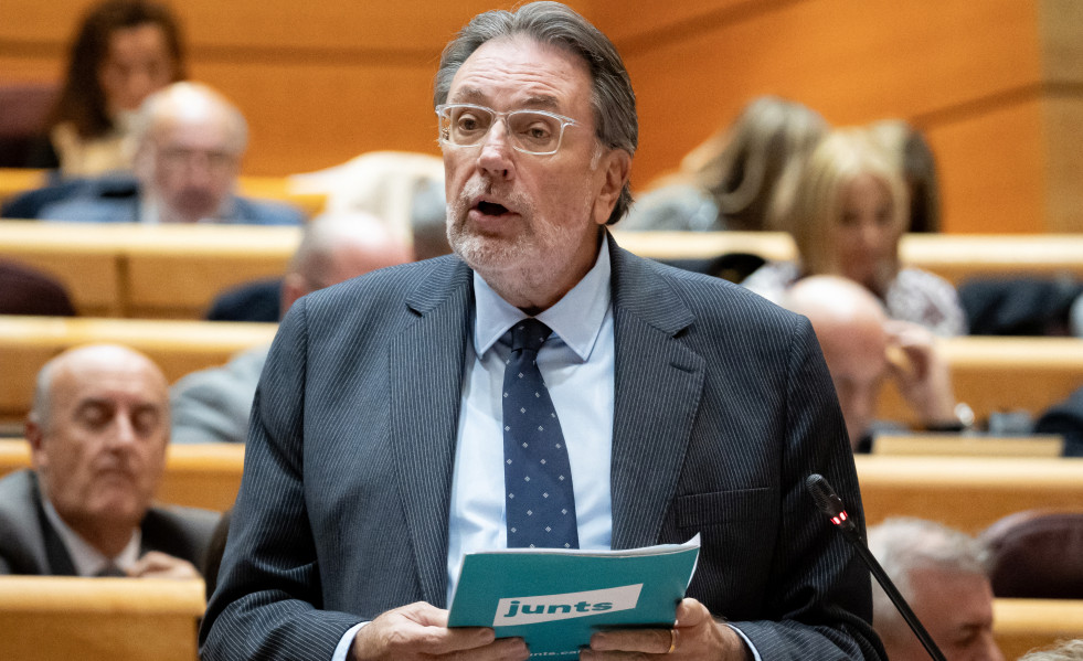 Archivo - El senador de Junts, Josep Lluís Cleries, interviene durante una sesión plenaria, en el Senado, a 12 de diciembre de 2023, en Madrid (España). Tras el Pleno del Congreso donde se ha reali