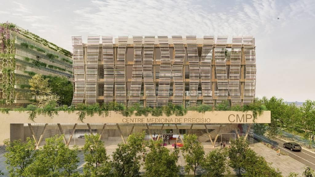 Imagen renderizada de la fachada del edificio Únicas SJD, que se ubicará en Esplugues del Llobregat (Barcelona)