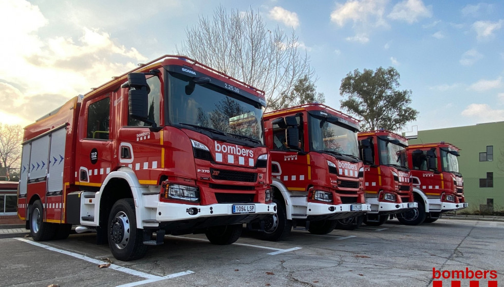 Archivo - Camiones de los Bombers de la Generalitat. Foto de archivo.