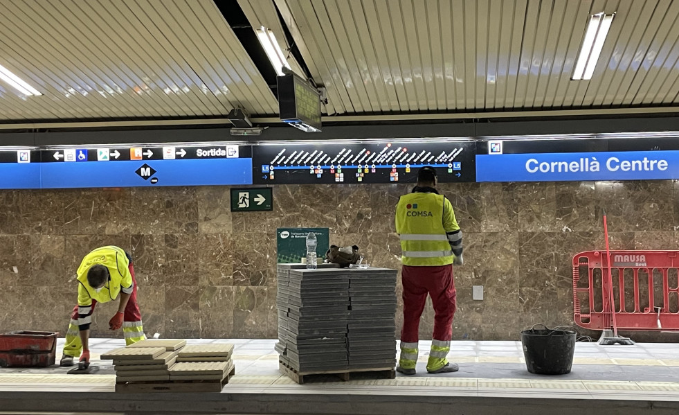 EuropaPress 6120451 operarios trabajan obras estacion cornella centre barcelona l5 metro