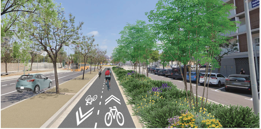 9 Render carril bici avInguda Onze de Setembre