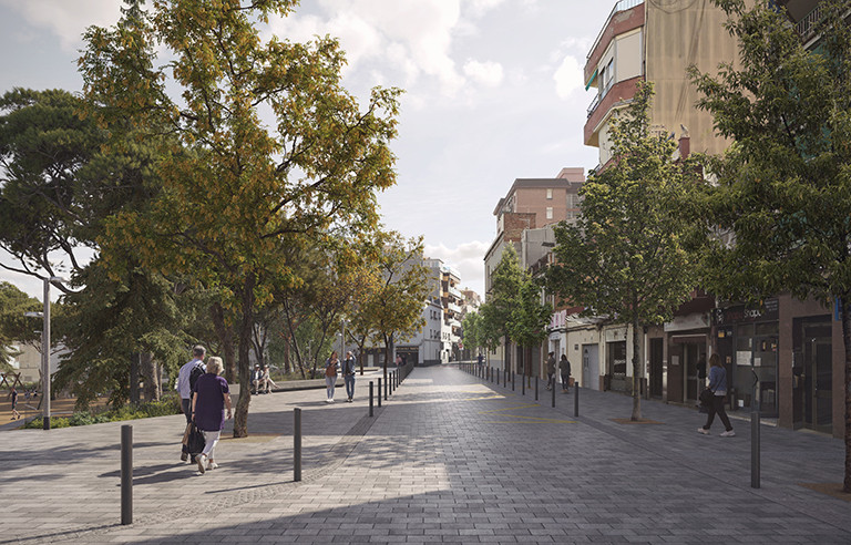 Empiezan las obras de la Calle Llibertat con plaza de la Generalitat en Sant Boi