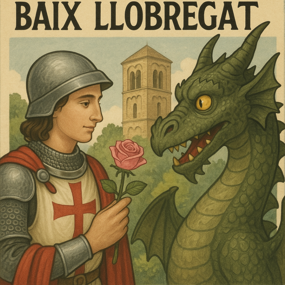 Multitudinaria celebración de Sant Jordi en el Baix Llobregat
