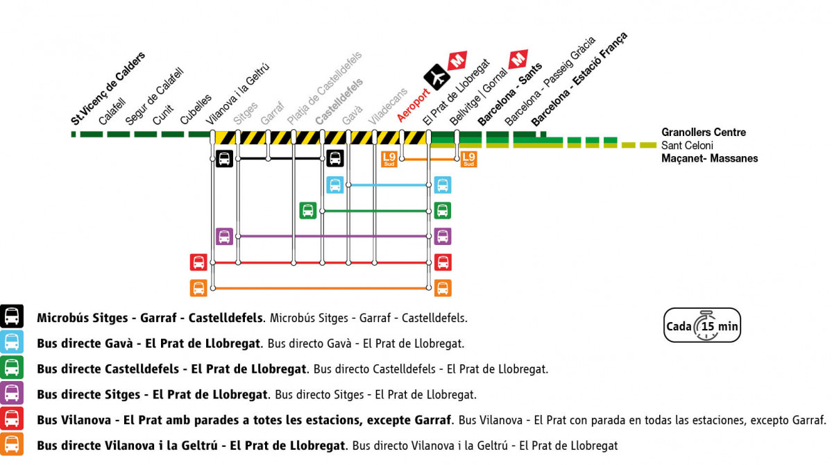 Mapa buses cercanias