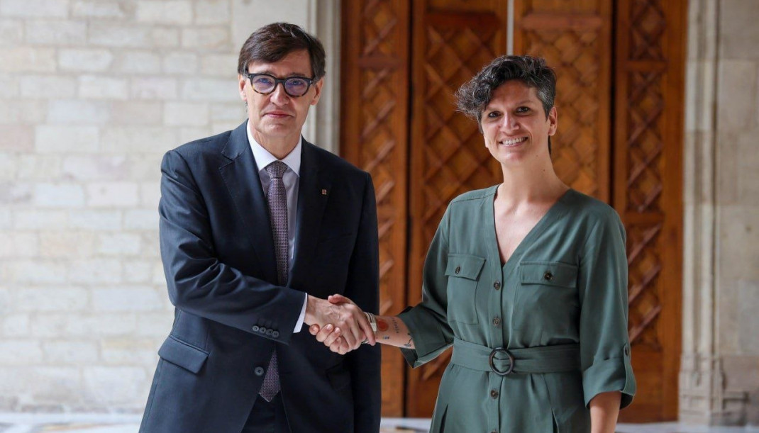 EuropaPress 6796596 presidente generalitat salvador illa alcaldesa prat llobregat barcelona