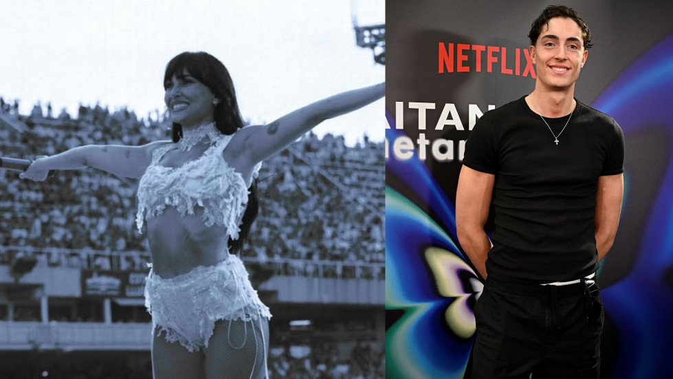 Aitana se pasea junto a su novio Plex por las calles de Sant Climent después de su concierto en Barcelona