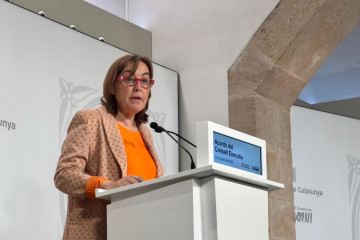 La consellera de Territorio, Vivienda y Transición Ecológica y portavoz de la Generalitat, Sílvia Paneque, en una rueda de prensa tras el Consell Executiu