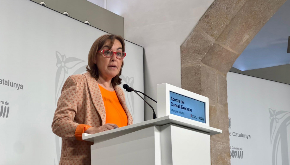 La consellera de Territorio, Vivienda y Transición Ecológica y portavoz de la Generalitat, Sílvia Paneque, en una rueda de prensa tras el Consell Executiu